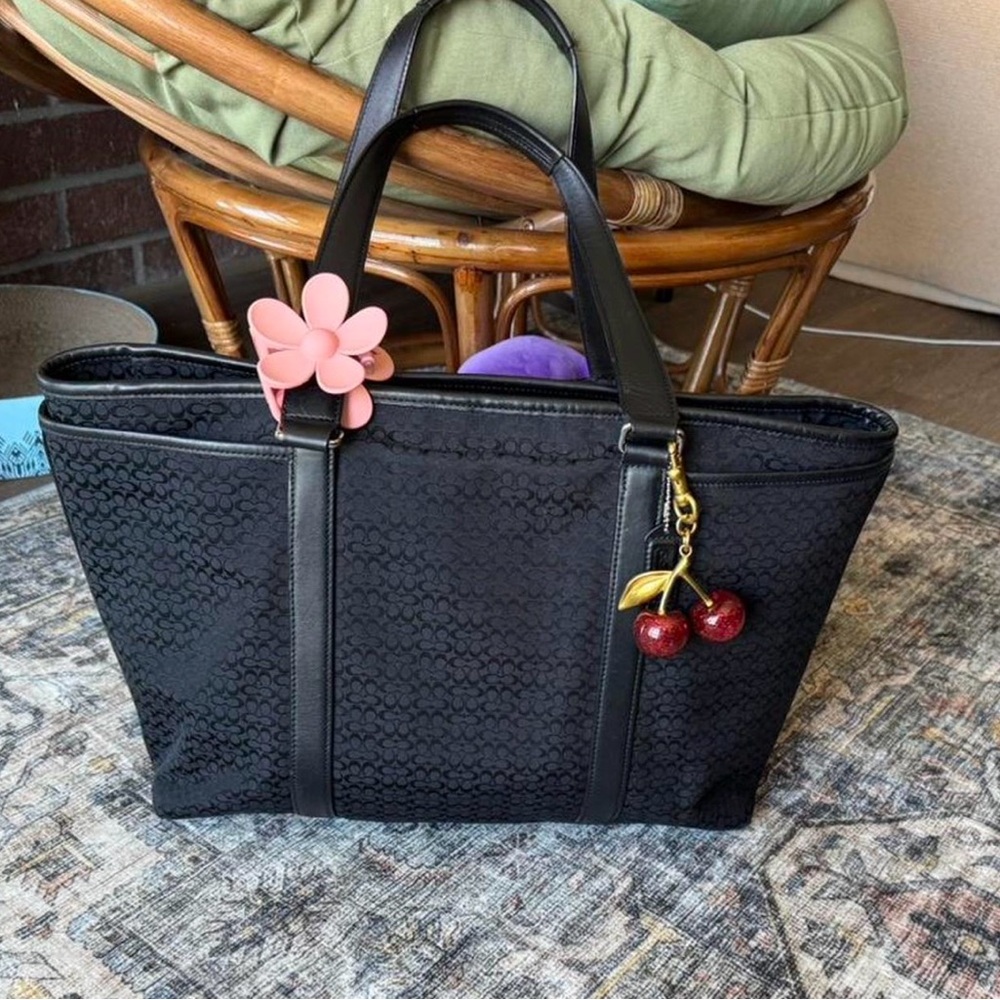 Coach Black Signature Tote